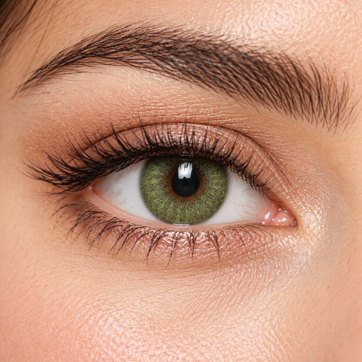 Gorgeous Green AI-generated illustrative eye close-up